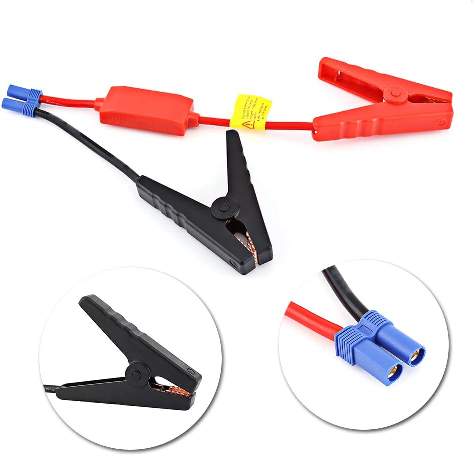 Cable elevador, cable elevador portátil automotriz para conexión de batería de automóvil, arranque para evitar carga inversa, cable de puente para