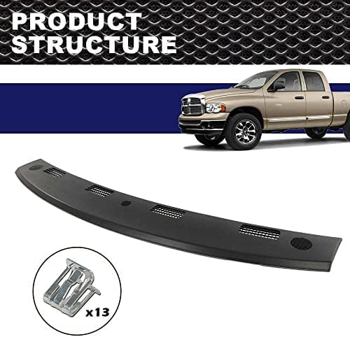 Panel superior de salpicadero negro compatible con Dodge Ram 1500 2002-2005Dodge Ram 2500 3500 2003-2005 5GT31XDVAA 5GT31XDVAB 5GT31XDVAC