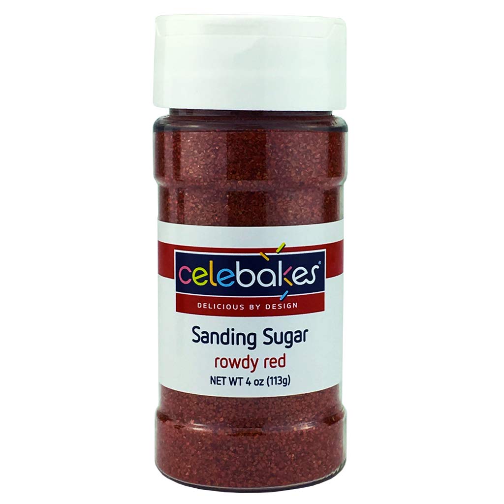 Celebakes By CK Products Rowdy – Azúcar rojo de lijado, 4 onzas