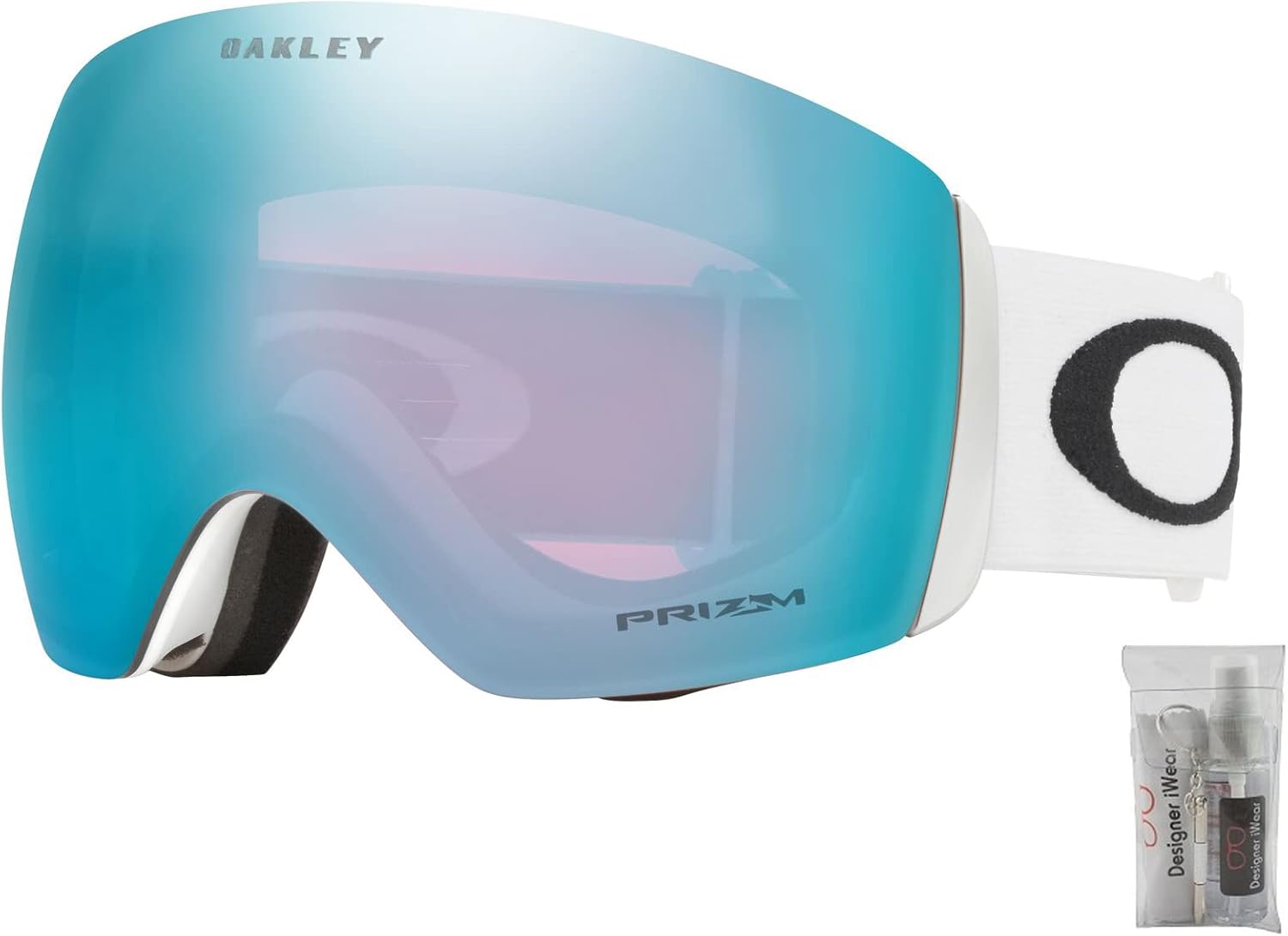 Oakley Flight Deck MEDIUMLARGE Ski Goggles For Men For Women OO7050, OO7064 + Designer iWear Care Kit