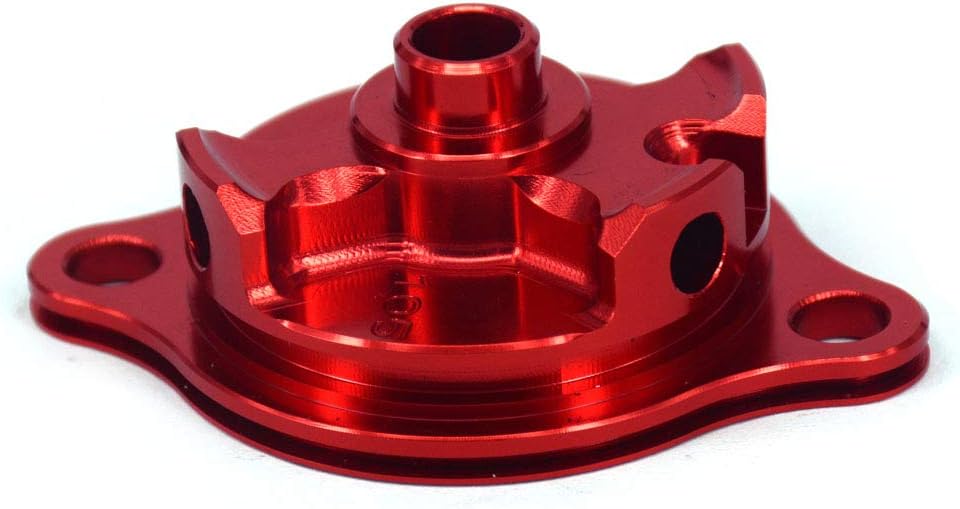 JFG RACING Tapa de filtro de aceite para motocicleta para CRF250R 2004-2009, CRF250X 2004-2017 Dirt Bike, rojo