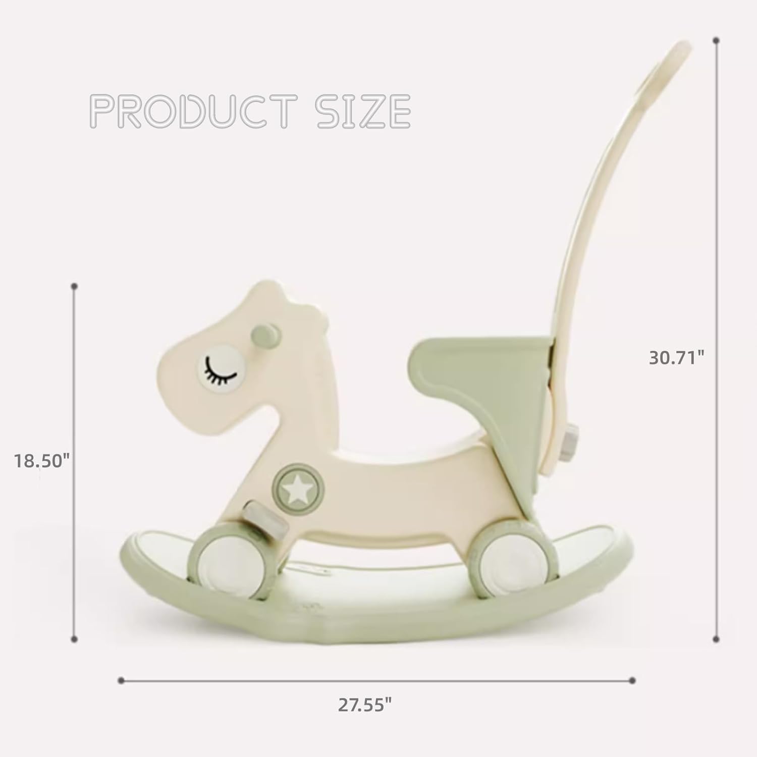 Juguete de paseo en bicicleta de equilibrio de caballo mecedora 4 en 1 para niños pequeños 1-3 juguete mecedora para bebé caballo mecedora para