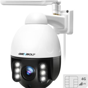 GENBOLT Cámara de seguridad 3G4G LTE PTZ al aire libre 2.5K, zoom óptico 9X PoE CCTV Cámara de vigilancia IP con tarjeta SIM, reflector de 5MP de GENBOLT Cámara de seguridad 3G4G LTE PTZ al aire libre 2.5K, zoom óptico 9X PoE CCTV Cámara de vigilancia IP con tarjeta SIM, reflector de 5MP de