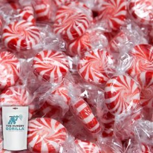 Menta Starlight Mints 3 libras de mentas rojas y blancas envueltas individualmente empaquetadas en una bolsa de pie resellable por THE HUNGRY Menta Starlight Mints 3 libras de mentas rojas y blancas envueltas individualmente empaquetadas en una bolsa de pie resellable por THE HUNGRY