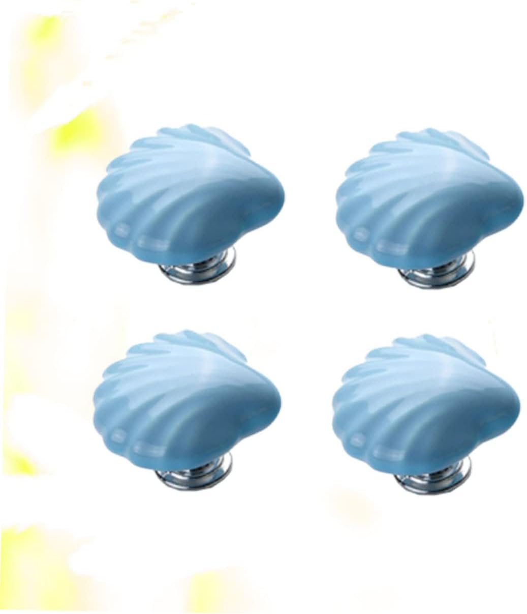 Veemoon 4 pomos para puerta de armario, tiradores de tocador, pomos de puerta de gabinete, pomos de porcelana para cajones, pomos costeros,