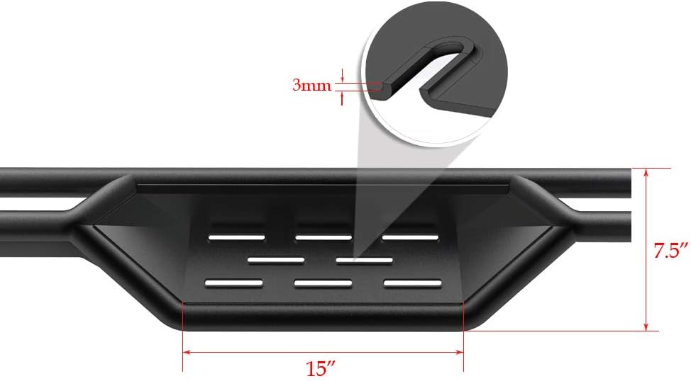APS Estribos tubulares negros de 6 pulgadas estilo desplegables Nerf compatibles con Chevy Colorado GMC Canyon 2015-2024 Crew Cab