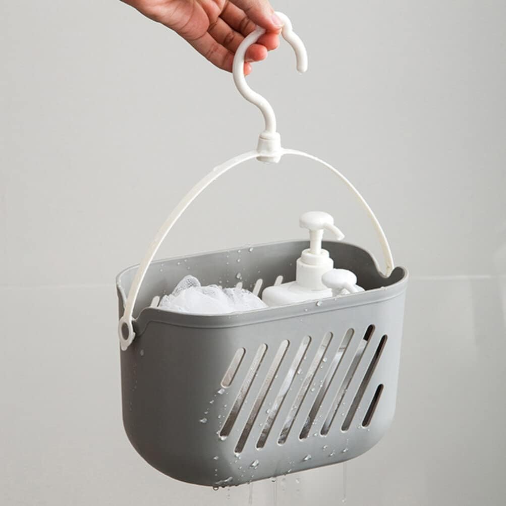 DOITOOL Organizador de ducha colgante, cesta de ducha colgante de plástico con ganchos, cestas de ducha para ducha interior, baño, organización,