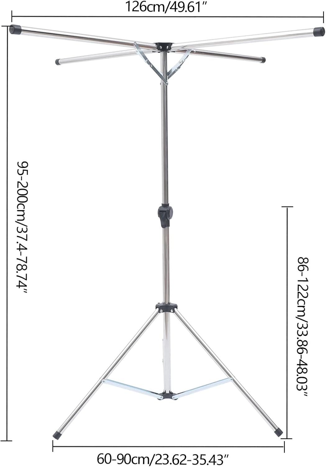 Trípode plegable portátil para secar ropa, colgador de ropa de acero, soporte plegable, artículos esenciales para el hogar para dormitorios