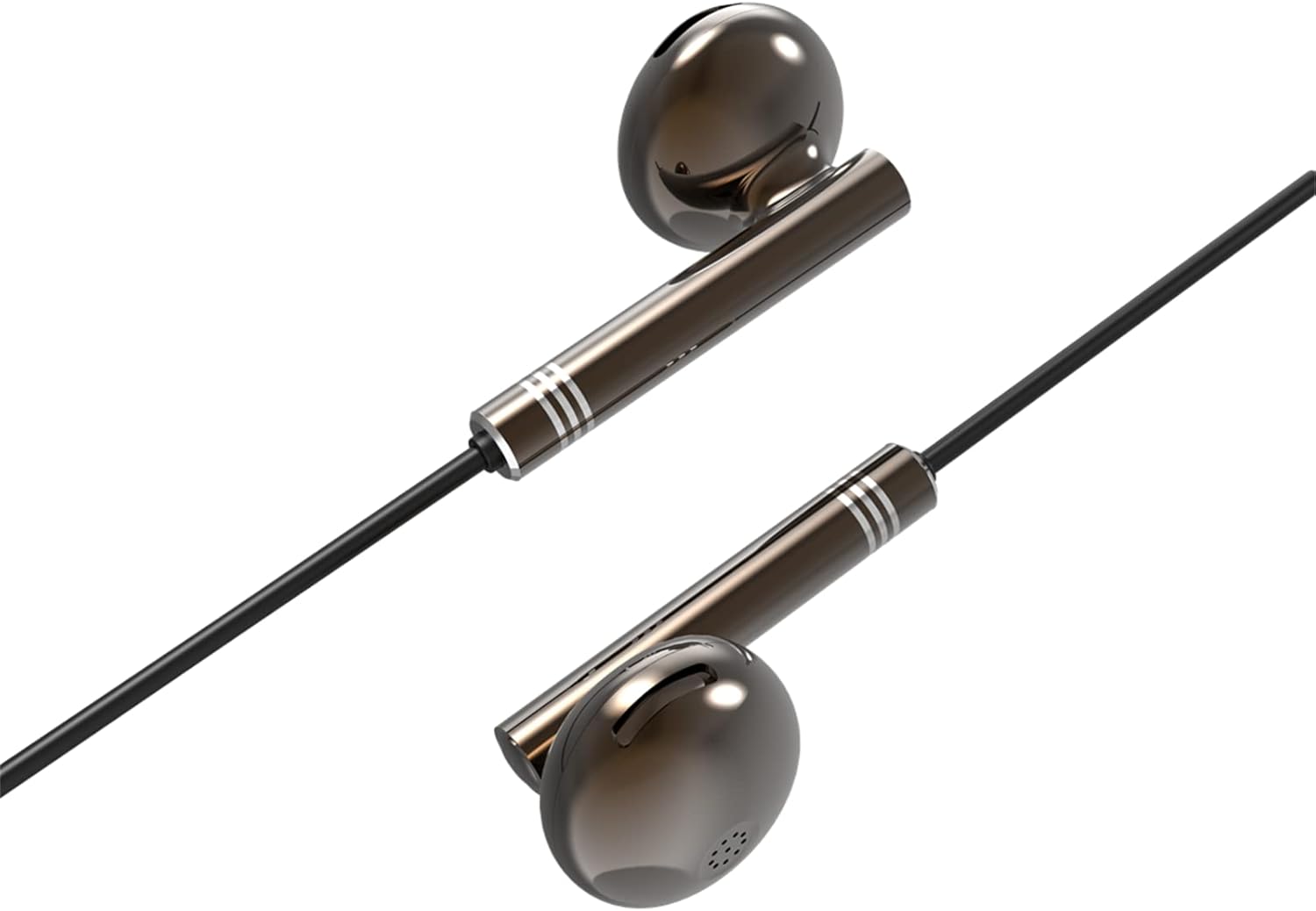 Auriculares con cable, sin micrófono, con cable largo, cancelación de ruido, auriculares con cable de 0.138 in, auriculares de graves para