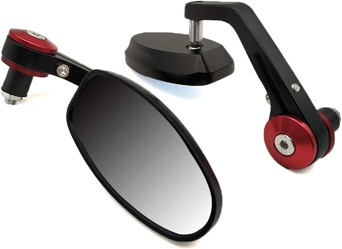 Espejo universal para motocicleta con mango de barra de 78 pulgadas para Kawasaki H2  H2R ZZRZX1400 S VeRsion ZX10R MODELO (color  rojo, tamaño
