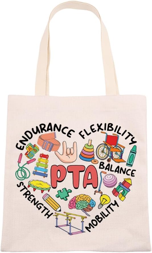 PTA Gifts – Bolsa de maquillaje para fisioterapeuta, regalo de agradecimiento, regalos de graduación de la PTA para estudiantes de la PTA Bolsa con