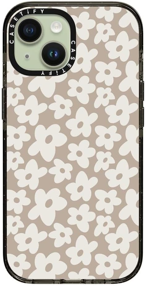 CASETiFY Impact – Funda para iPhone 15 4 veces probada contra caídas de grado militar, protección contra caídas de 8.2 pies – Estampado de flores –