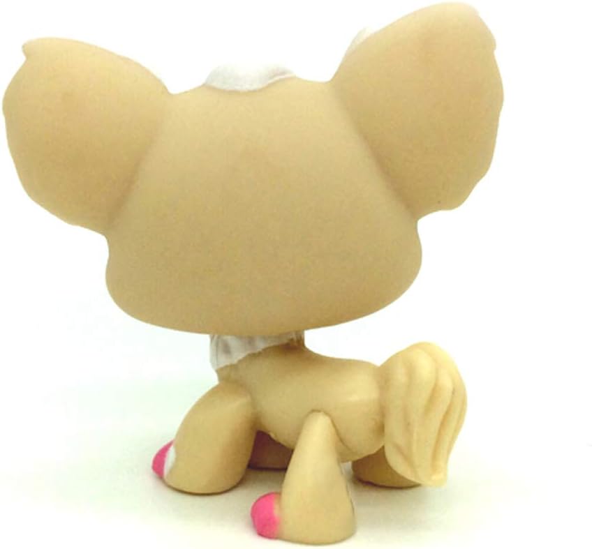 Mini juguetes para mascotas #1892 Rare Tan Chihuahua Cachorro Perro Púrpura Ojo Animal Figura Regalo