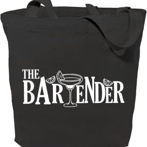 The Bartender – Bolsa de lona para mujer, diseño estético de margarita limón, reutilizable, bolsa de compras para el hombro, regalo para amigos The Bartender – Bolsa de lona para mujer, diseño estético de margarita limón, reutilizable, bolsa de compras para el hombro, regalo para amigos