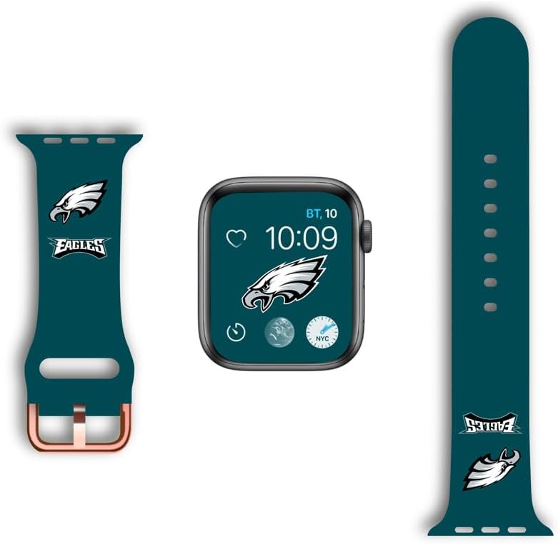 Bandas de reloj de goma de silicona, hebilla de acero inoxidable plateada
