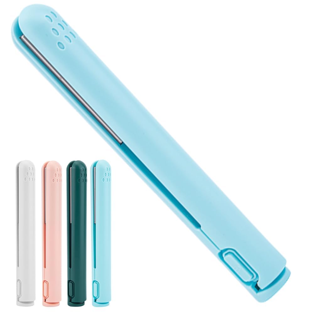 Mini rizador de doble propósito, mini plancha plana 2 en 1, mini rizador de pelo doble, mini rizador de pelo doble recargable por USB, rizador de
