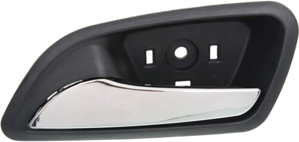 KarParts360 para Chevy Cruze Limited 2016 Manija de puerta interior delantera o trasera lado del conductor bisel negro con palanca cromada  Trim