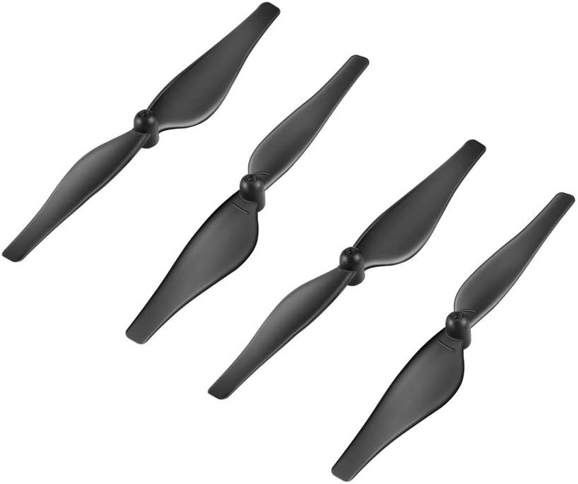 RiToEasysports Juego de 4 pares de cuchillas de hélice, juego de repuesto de hélice de dron ligero de fibra de carbono para DJI Tello (negro)