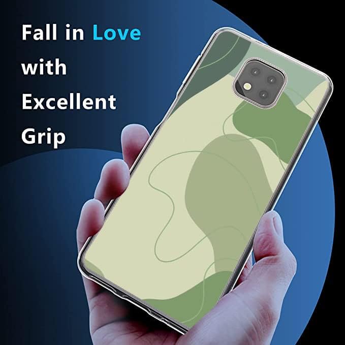 Carcasa de remolino verde salvia compatible con Motorola Moto G Power 2021, funda minimalista bohemia abstracta compatible con Motorola Moto G Power