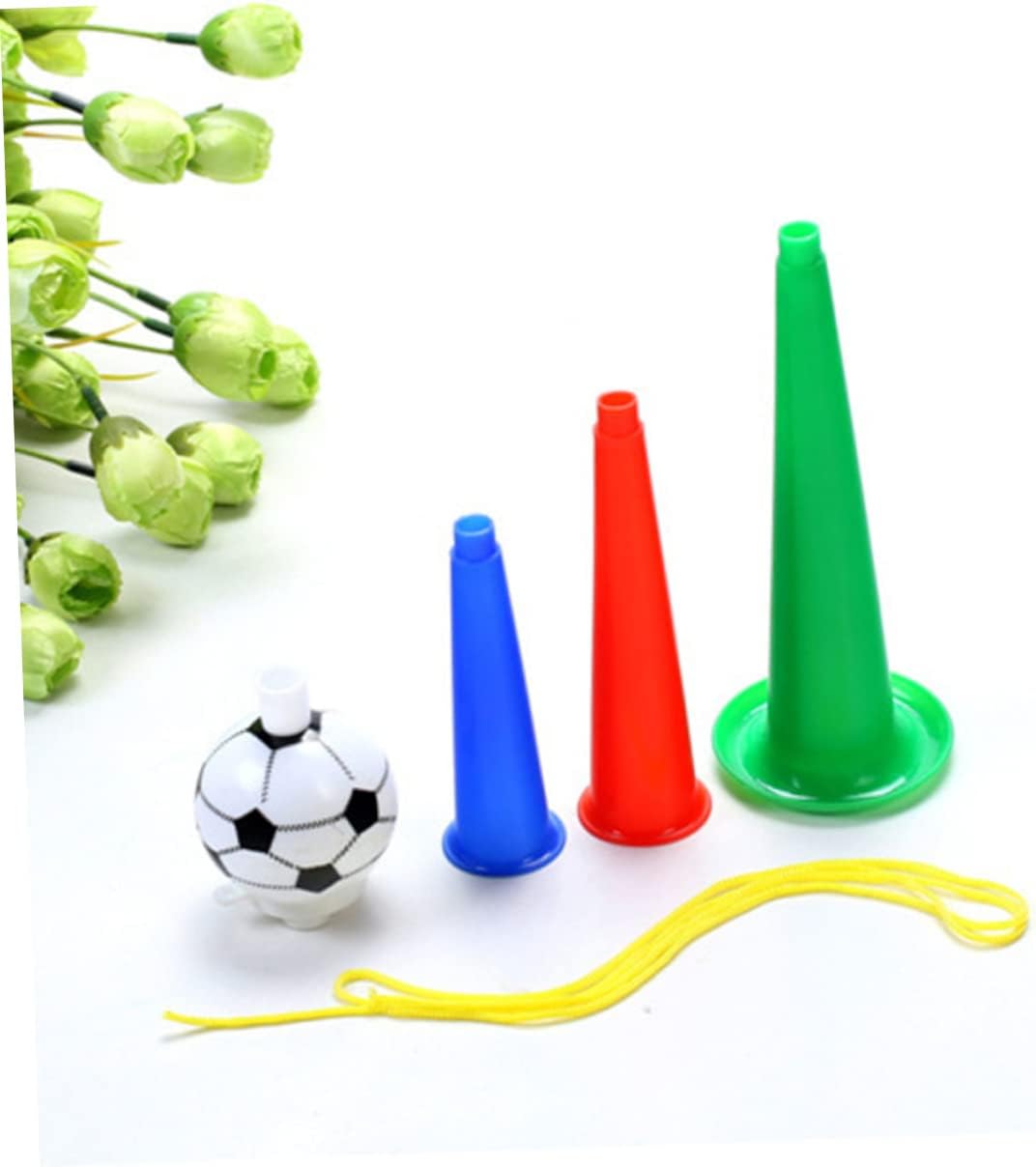CLISPEED 30 piezas de trompeta de cuerno de fútbol para juego de fútbol, bocinas de barco ruidosas, bocinas de aire para estadio de seguridad,