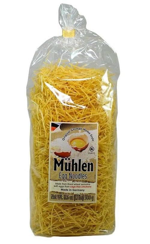 Muhlen Fideos Alemanes Huevo Fideos Finos Sémola de Trigo VERMICELLI 1.1lb  17.64 oz