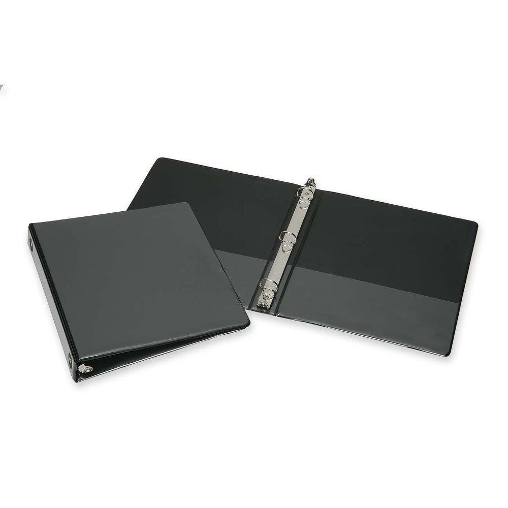 Carpetas redondas con anillas – Capacidad de 1″ – Negro