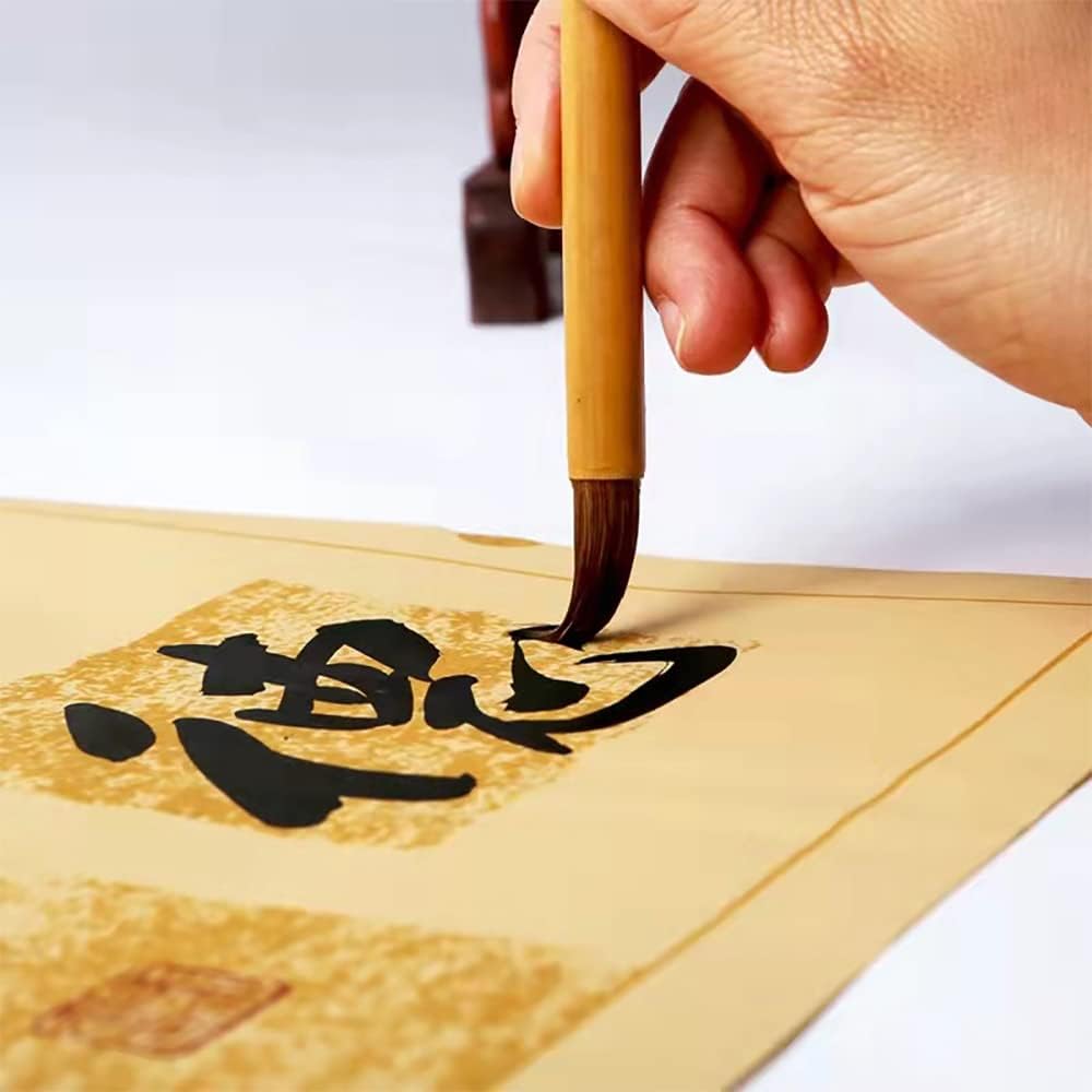 Juego de pinceles de caligrafía china, pinceles de acuarela premium con soporte de bambú enrollable, ideal para Kanji, Sumi japonés, pintura,