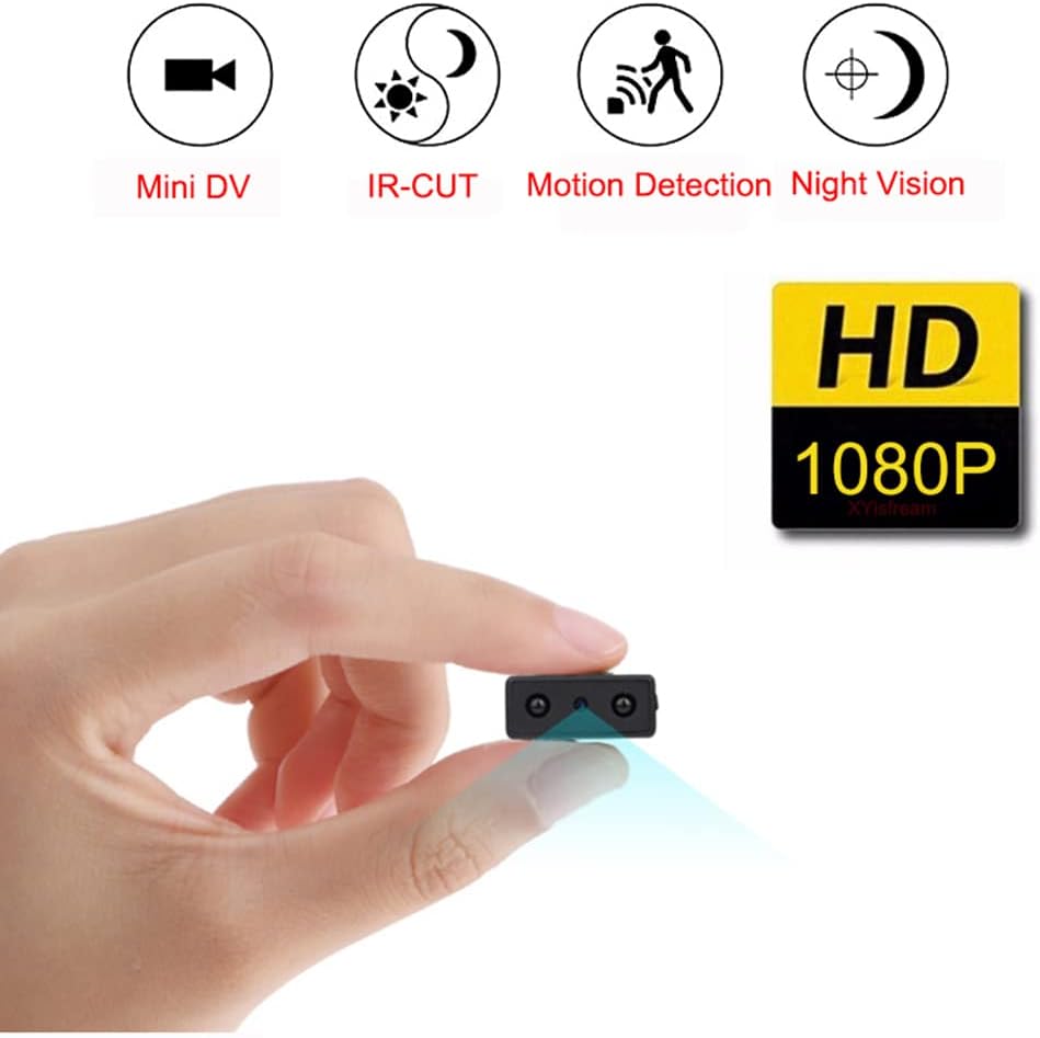 Boseyway Mini cámara espía más pequeña mini cámara XD IR-Cut Full HD 1080 p videocámara de seguridad infrarroja visión nocturna micro cámara DV