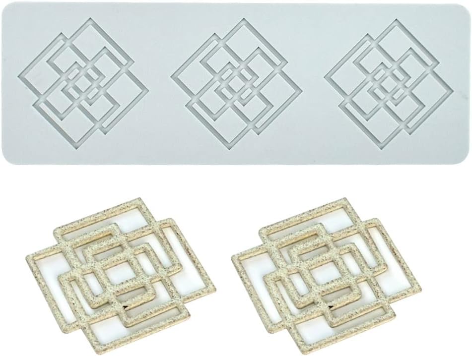Molde de silicona 3D de patrón múltiple geométrico para fondant, almohadilla de encaje para pasteles, molde de silicona para pasteles, fondant,