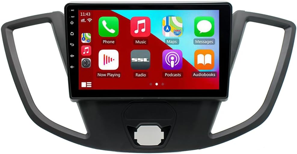 Android 13.0 Doble DIN reproductor de radio estéreo para coche para Ford Transit 2013-2019 9 pulgadas HD pantalla táctil receptor de audio para