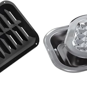 Certified Appliance Accessories SPL50008 – Juego de 2 sartenes y parrilla pequeña de porcelana sobre acero de 13 x 8-34 x 1-38 pulgadas para horno, Certified Appliance Accessories SPL50008 – Juego de 2 sartenes y parrilla pequeña de porcelana sobre acero de 13 x 8-34 x 1-38 pulgadas para horno,