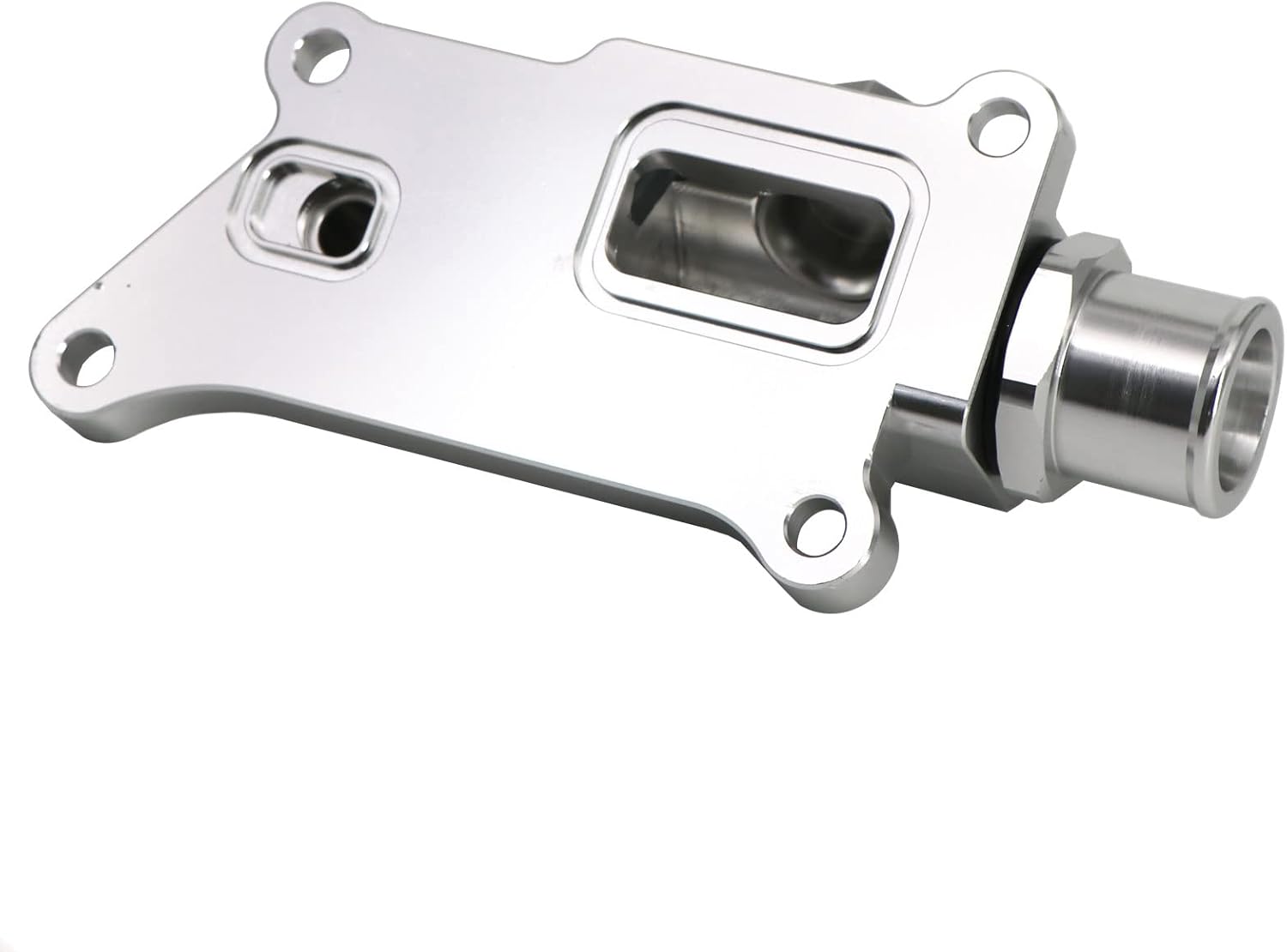 Carcasa de refrigerante superior con manguera de cuello de relleno de codo recto Reemplazar para K-Series K20Z3 K24 16AN Motor Plata