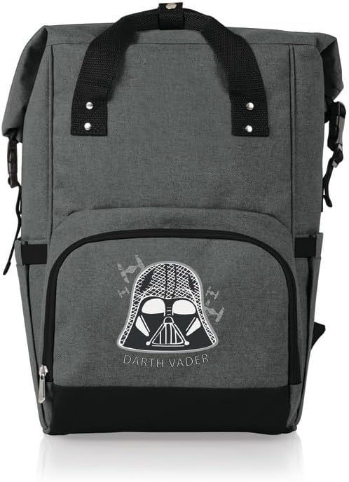 PICNIC TIME – Mochila enfriadora enrollable OTG Darth Vader de Star Wars, mochila de senderismo, bolsa térmica suave, (gris jaspeado)