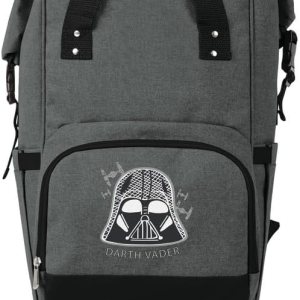 PICNIC TIME – Mochila enfriadora enrollable OTG Darth Vader de Star Wars, mochila de senderismo, bolsa térmica suave, (gris jaspeado) PICNIC TIME – Mochila enfriadora enrollable OTG Darth Vader de Star Wars, mochila de senderismo, bolsa térmica suave, (gris jaspeado)