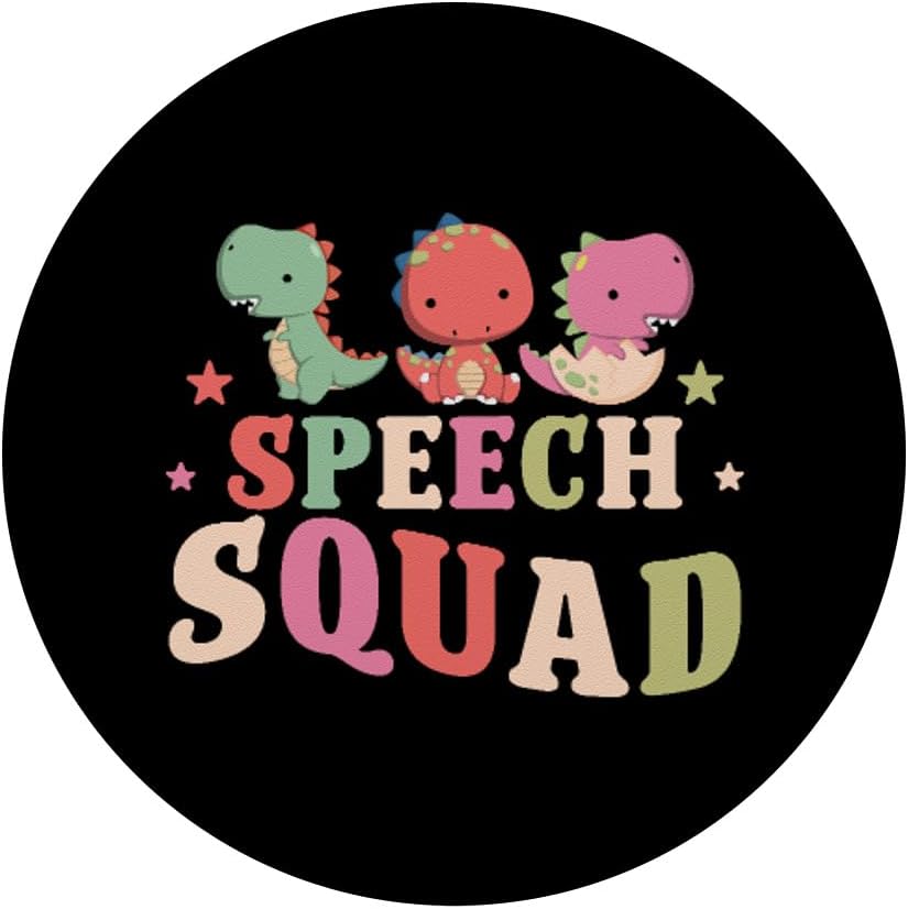 Speech Squad Cute Dinosaur Speech Therapy Pathologist PopSockets Standard PopGrip