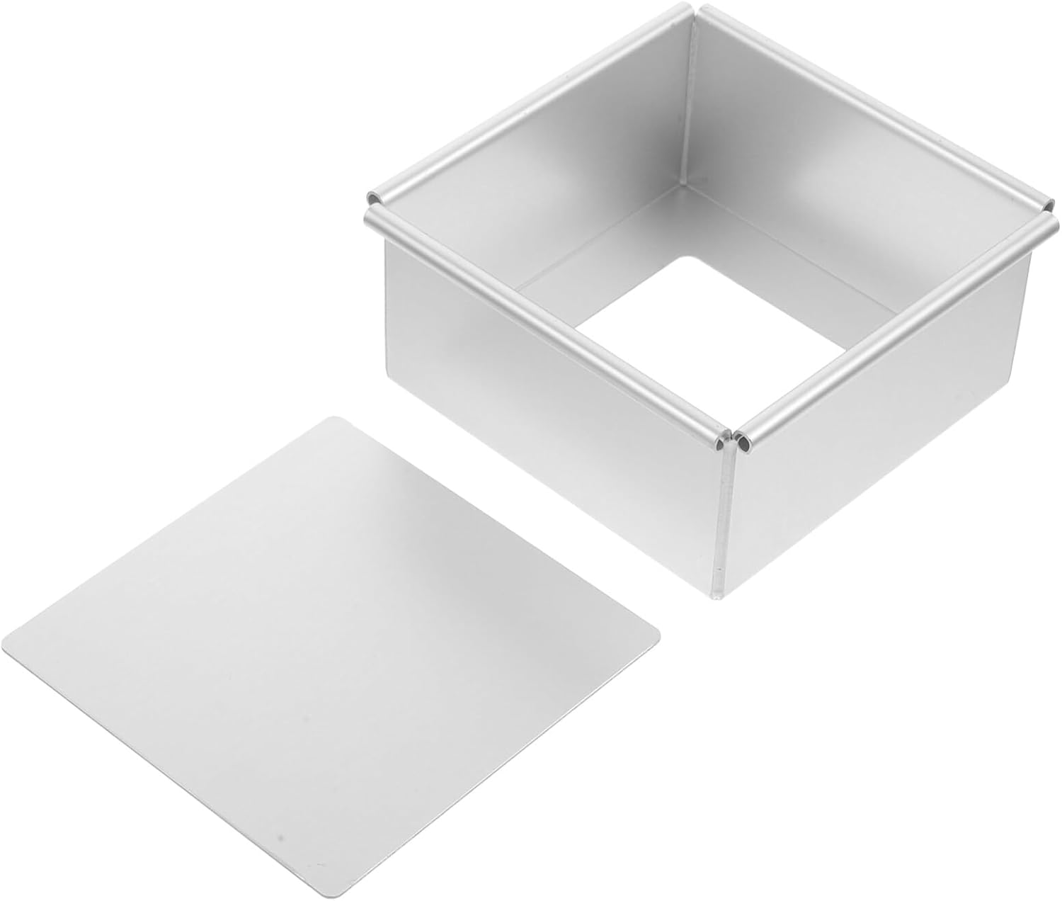 Kichvoe Molde para hornear pasteles cuadrado de 10 pulgadas con parte inferior extraíble, molde de gasa para tartas de queso, molde antiadherente