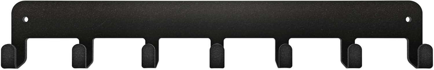 Soporte para llaves de pared de metal de acero con ganchos para automóvil, apartamento, almacenamiento, llaves negras. Cinta adhesiva incluida.