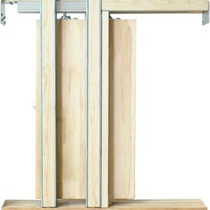 DIYHD Kit de marco de puerta corrediza de 36 x 96 pulgadas para pared de pernos de 2 x 4, accesorios de marco de puerta interior ocultos, ajuste de DIYHD Kit de marco de puerta corrediza de 36 x 96 pulgadas para pared de pernos de 2 x 4, accesorios de marco de puerta interior ocultos, ajuste de