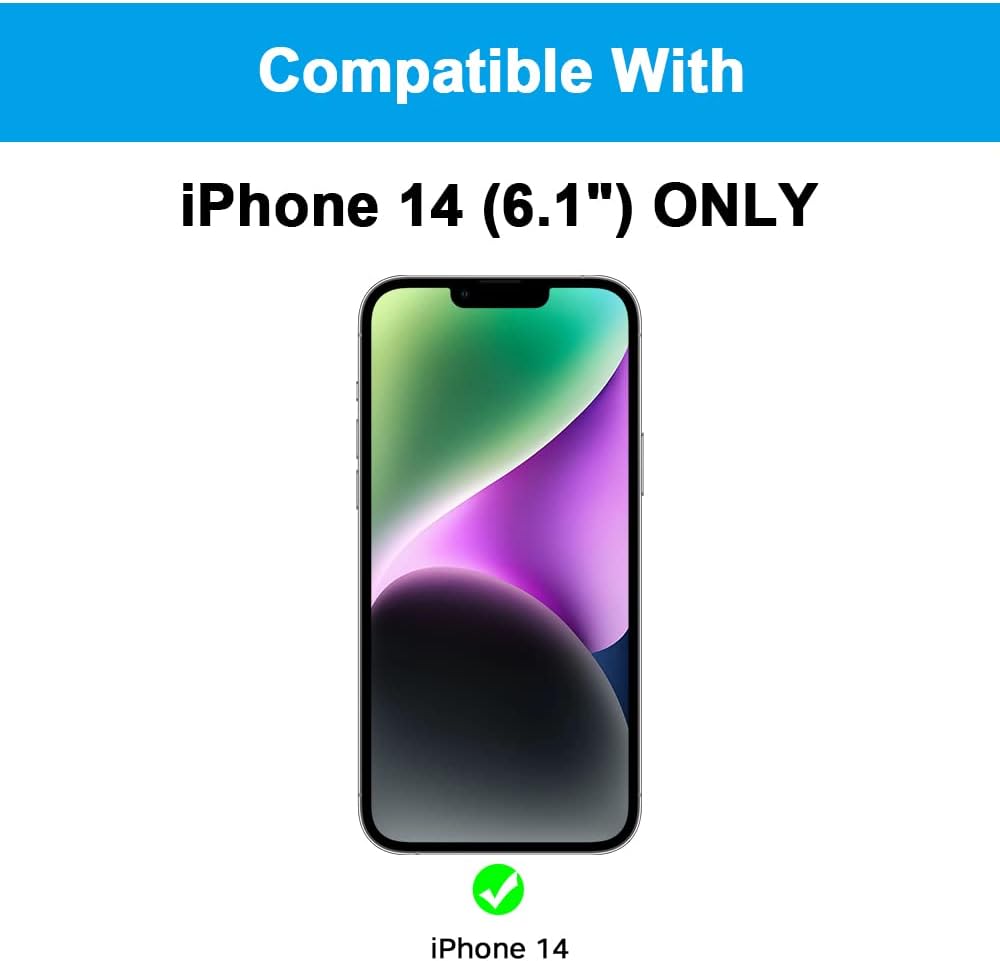 GLASS-M Paquete de 2 protectores de pantalla anti-luz azul para iPhone 141313 Pro (6.1 pulgadas), película protectora de vidrio templado 9H con