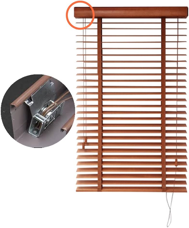 Mecanismo de bloqueo de cordón para persianas de madera horizontal o de madera sintética de 2 pulgadas de perfil bajo