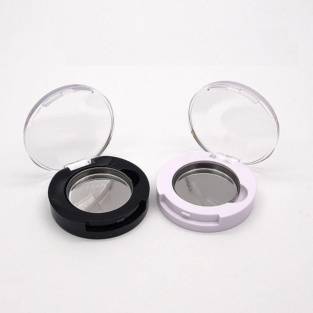 4 cajas pequeñas redondas de sombra de ojos, caja vacía, caja vacía de repuesto, imán recargable, maquillaje, sombra de ojos, polvo, rubor, lápiz