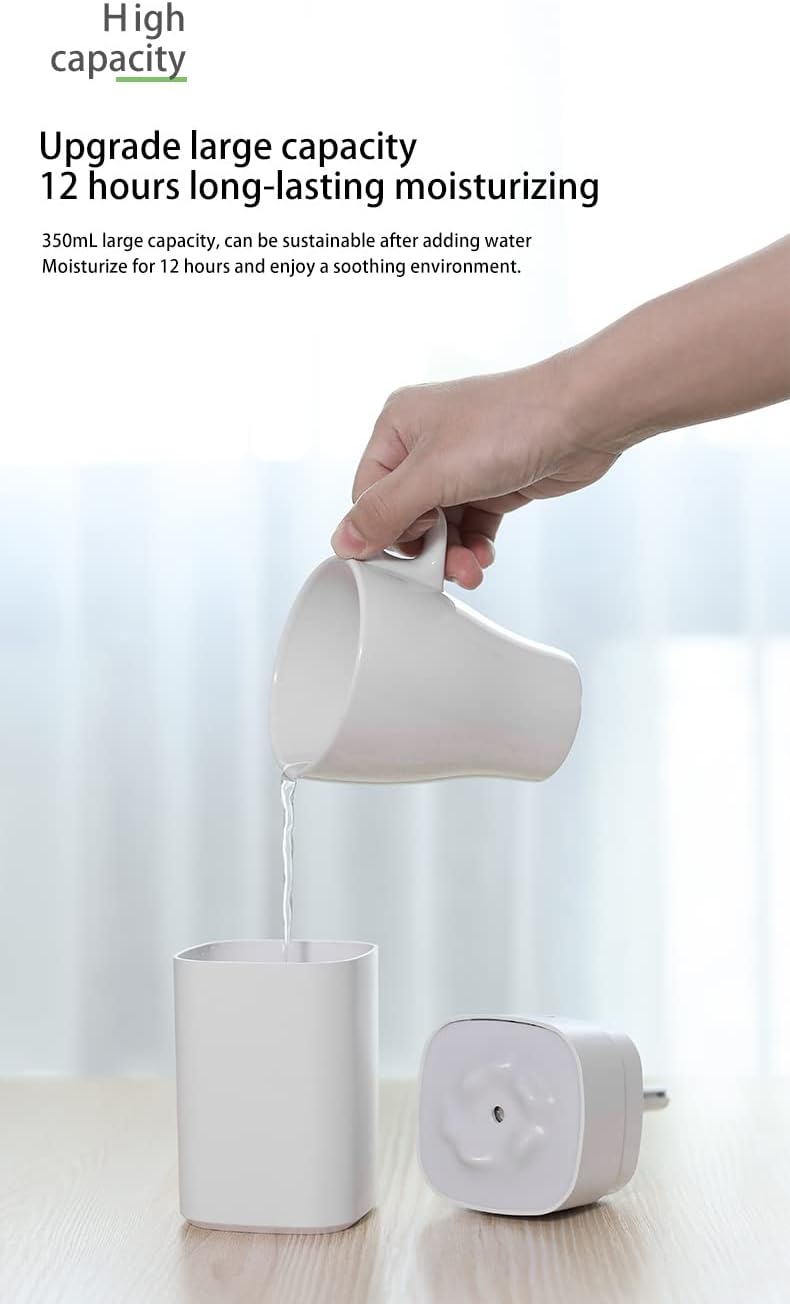 Humidificadores para dormitorio, humidificador de aire Themoxia con función de luz nocturna, ideal para dormitorio y oficina