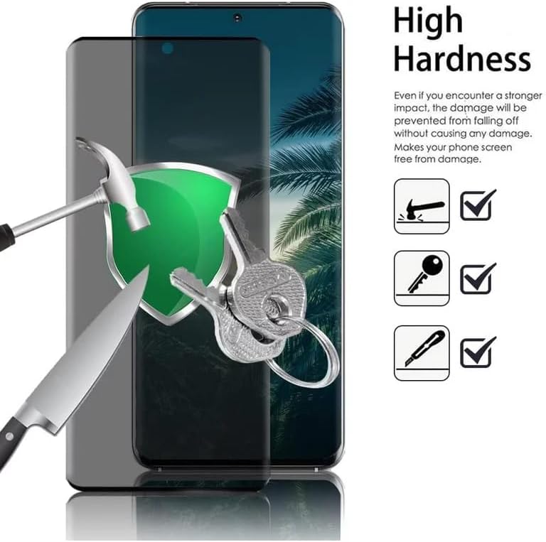 Paquete de 2+2 protectores de pantalla para Google Pixel 7 Pro, HD y de privacidad de vidrio templado con protector de lente de cámara dureza 9H