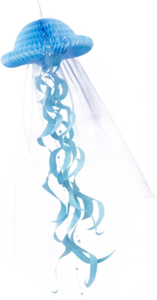 NOLITOY 2pcs Mermaid Party Lantern Mariposas Decorativas para Pared Hanging Tissue Fish Decorations Honeycomb Decor Kids Decor Hanging Decoration.