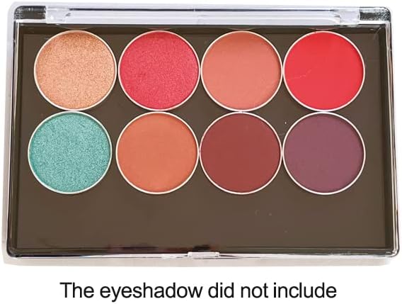 Paleta de maquillaje de peso ligero de sombra de ojos magnética vacía de tamaño pequeño – Viajar, paleta de depósito 4.76 x 3.11, Negro y