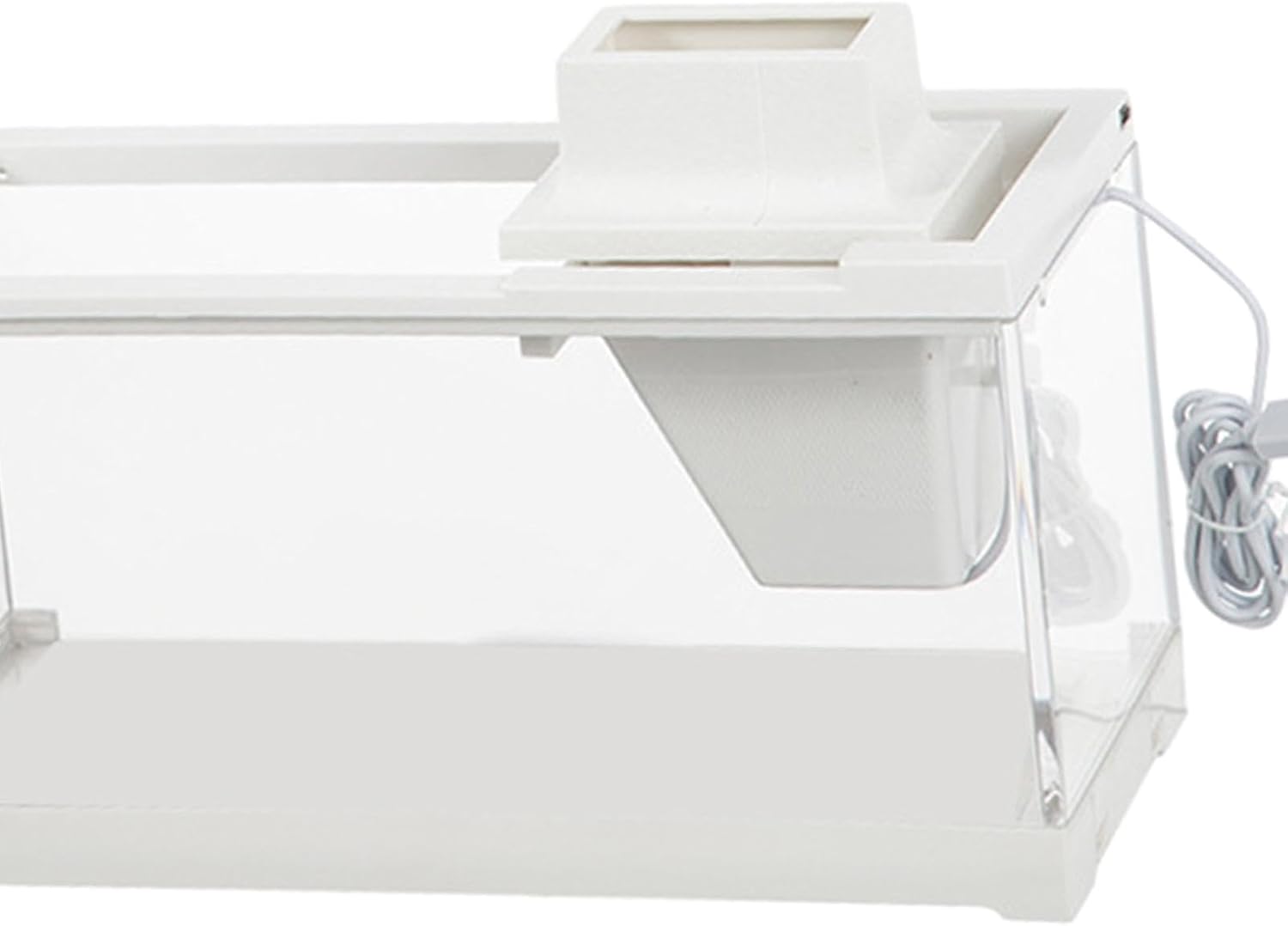 Generic Tanque de peces de escritorio blanco con filtración de agua Cuenco de peces de acuario para oficina, escritorio, hogar, con bomba de agua