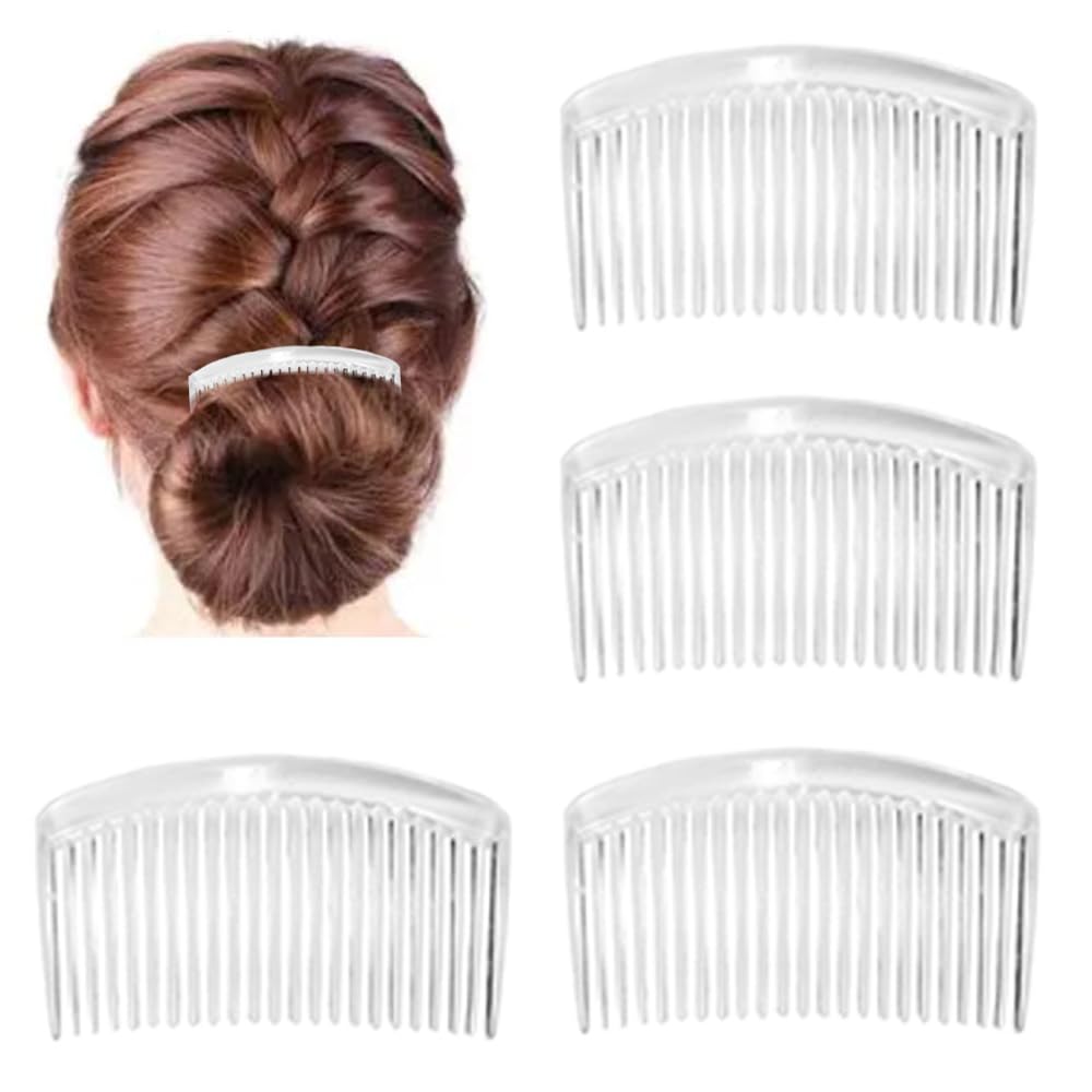 Paquete de 20 peines de plástico con giro lateral francés, 23 dientes, antideslizantes, accesorios de tocado, adecuados para damas, niñas, velo de