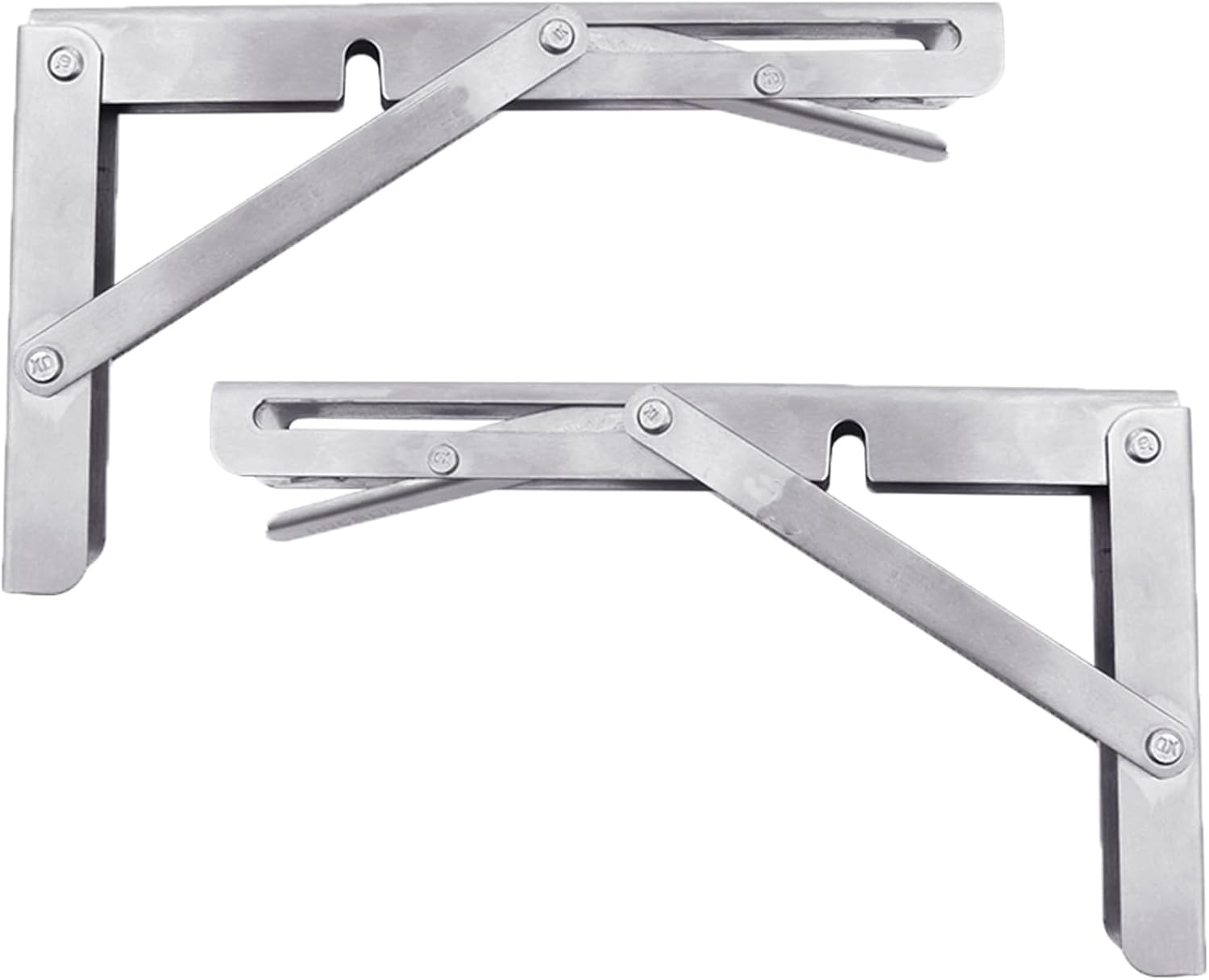 Soportes decorativos para estantes, soportes de estante montados en la pared en ángulo recto, soportes de estante de acero inoxidable triangulares