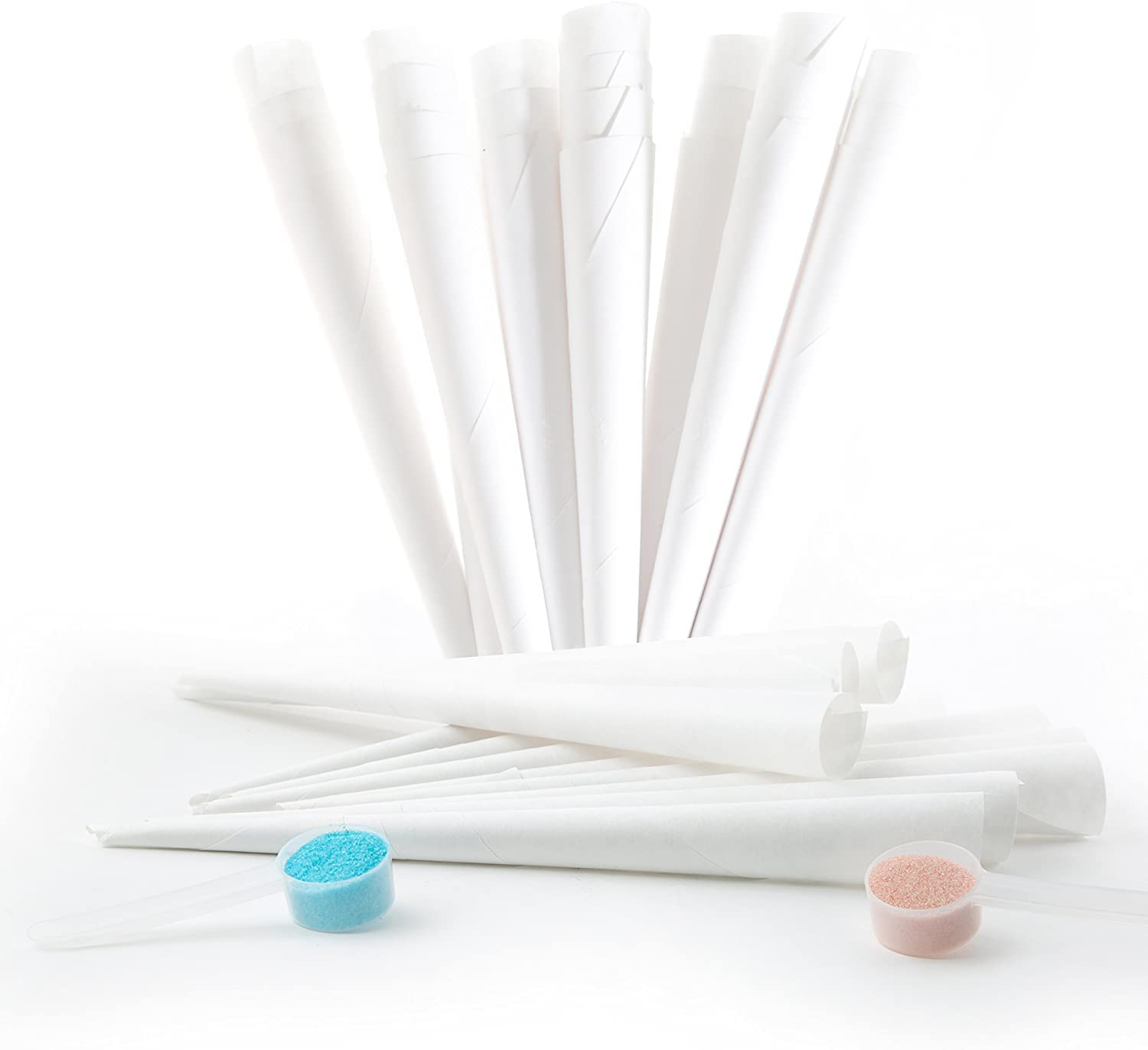 The Candery Azúcar de hilo de algodón para caramelos (paquete de 3) incluye 100 conos premium (3 unidades de 46 onzas con 100 conos)