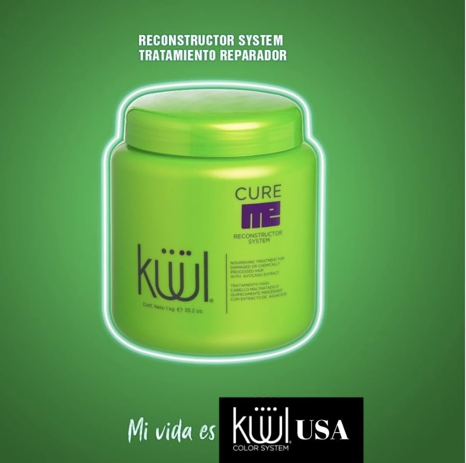 Kuul Cure Me Reconstructor 35.2 oz (Tratamiento Para Cabello Maltratado) AGUACATE (con extracto de aguacate)